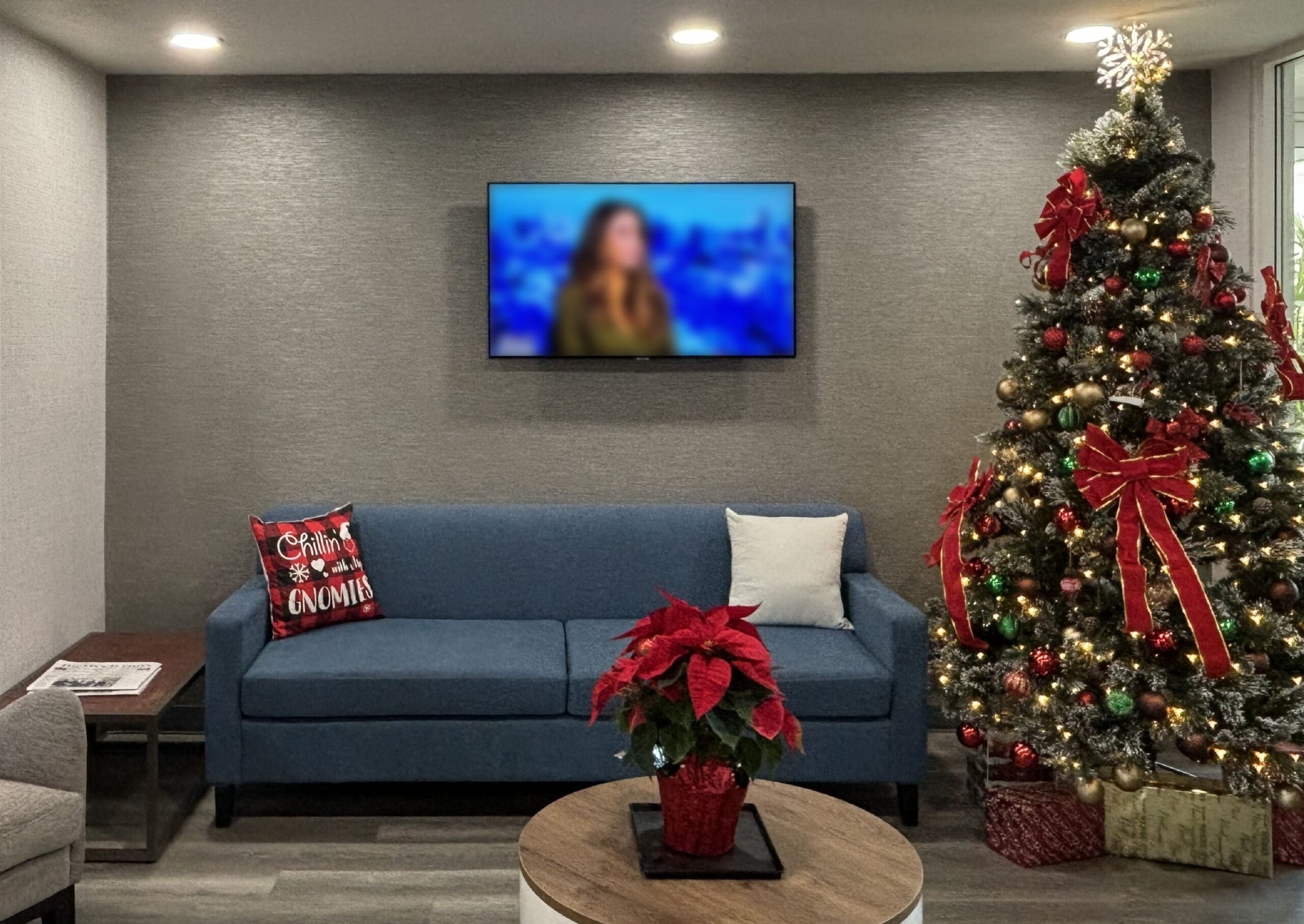 Underused hotel lobby space before a market installation